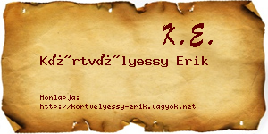 Körtvélyessy Erik névjegykártya