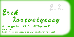 erik kortvelyessy business card